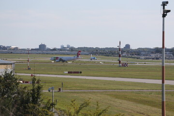 landing on the runway