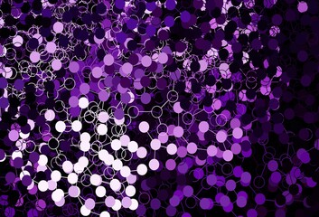 Dark Purple vector layout with circle shapes.