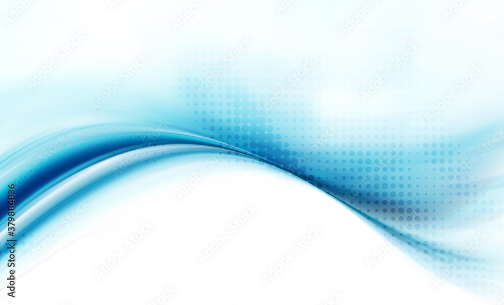 Poster abstract blue background blurred smooth lines effect gradient motion design pattern graphic with hal