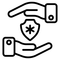 
An icon style of medical security, editable flat vector 
