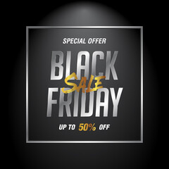 Fototapeta premium Black Friday Sale discount up to 50%