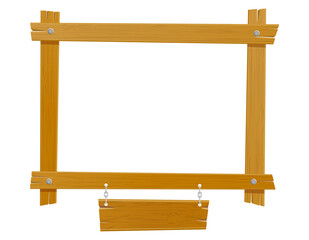 wooden frame for pictures of drawings and paintings for your design vector illustration