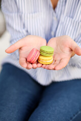 Picture of Paris sweets, colored macaroons 