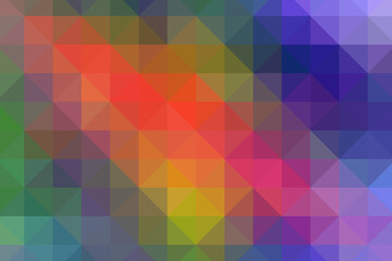 Triangular pixelation. Multi-colored pixel background. The texture consisting of multi-colored triangles.