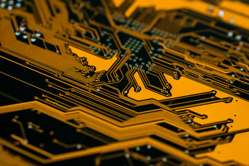 Electronic circuit board abstract background. computer hardware.