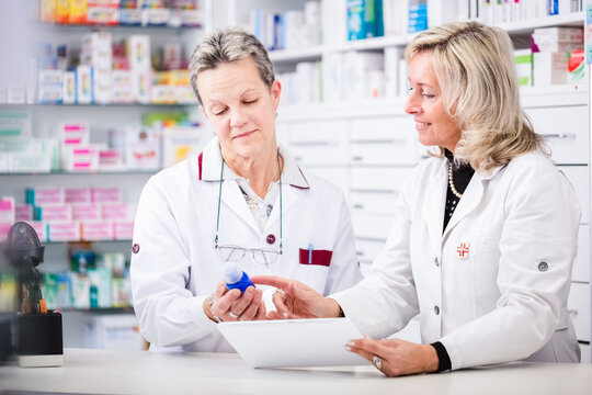 Doctor pharmacist at work