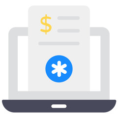 
Trendy design of medical receipt icon 
