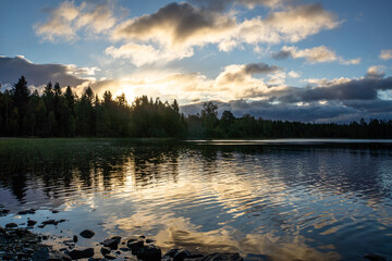 sunrise over the lake