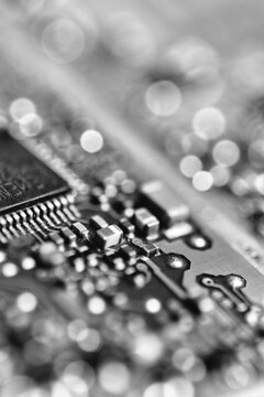 Detail of computer circuit board
