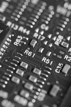 Detail of computer circuit board