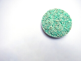 chemical fertilizer on isolated white