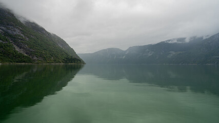 Eidfjord, Eid fjord w miejscowości Eidfjord w Norwegii	