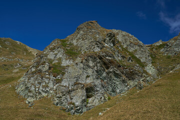 Alpine landscape with mountain peaks