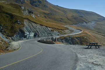 Mountain road in Romania