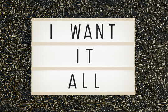 Light box with message