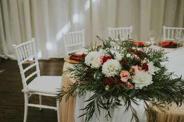 table and chairs in garden