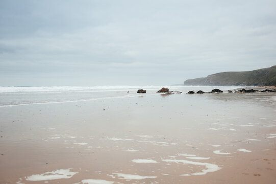 Stormy winter day at the beach