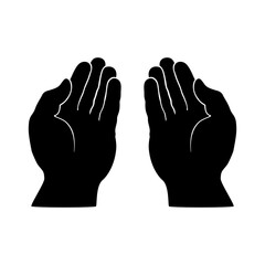 Obraz premium Human hand, palm. Vector illustration isolated on white background.