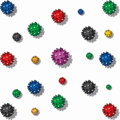 Microbes and viruses seamless pattern