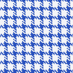 Blue houndstooth pattern in cerulean blue and off white 12x12 digital paper backgrounds and design elements.
