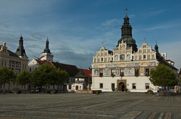 Fototapeta na wymiar Main square in Stříbro,Plzeň Region,Czech Republic,Europe 