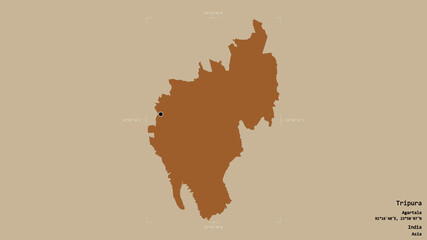 Tripura - India. Bounding box. Pattern