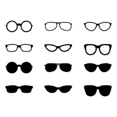 eyeglasses icon vector symbol isolated illustration