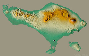 Bali, province of Indonesia, on solid. Relief © Yarr65