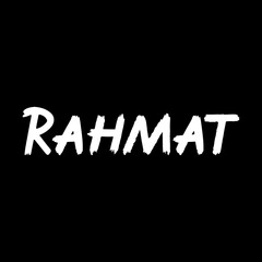 Rahmat brush paint hand drawn lettering on black background. Thanks in arabian language templates for greeting cards, overlays, posters