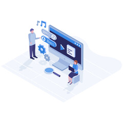 Fototapeta premium Illustration design of build your profile 