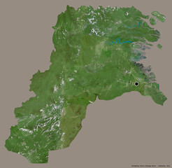 Kalimantan Utara, province of Indonesia, on solid. Satellite © Yarr65