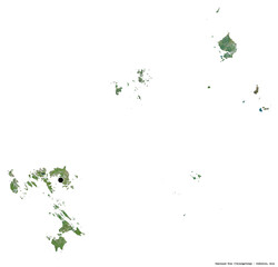 Kepulauan Riau, province of Indonesia, on white. Satellite