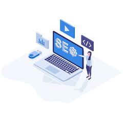 
Isometric design of search engine optimization 
