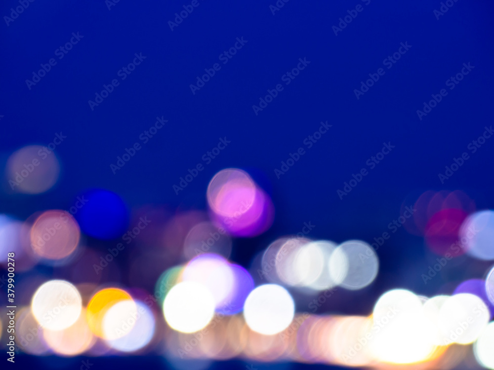 Wall mural bokeh abstract with white circle bokeh on blur background.