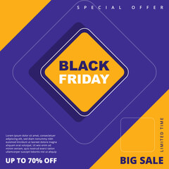 Black friday sale promotion banner. Black friday colorful sale banner.
