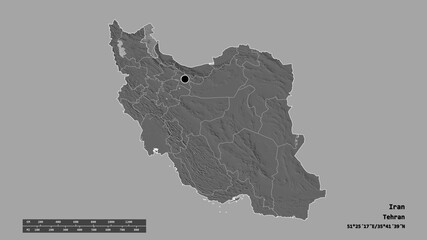 Location of Ardebil, province of Iran,. Bilevel