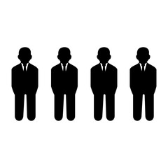 people icon, people team icon, businessman vector symbol isolated illustration