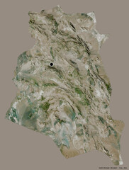 South Khorasan, province of Iran, on solid. Satellite