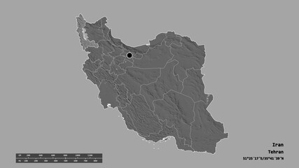 Location of West Azarbaijan, province of Iran,. Bilevel