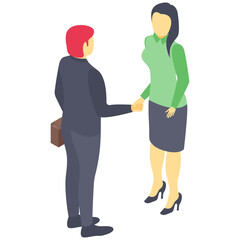 Fototapeta premium Icon of table talk isometric design. 