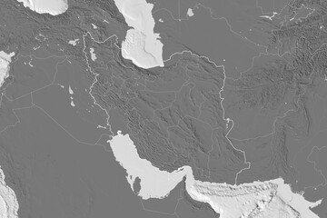 Iran borders. Bilevel