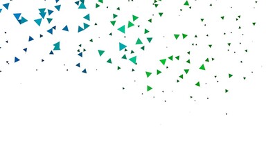 Light Blue, Green vector background with triangles. Glitter abstract illustration with triangular shapes. Pattern for busines ad, booklets, leaflets