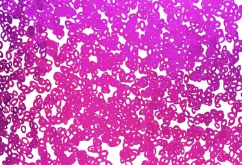 Light Pink vector template with circles.