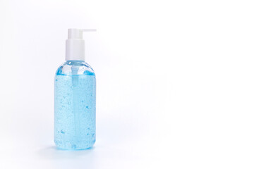 antibacterial alcohol liquid.Alcohol gel isolated on white background