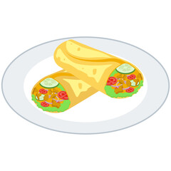 
Shawarma platter icon isolated on white background 
