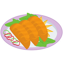
Japanese food icon in isometric design 
