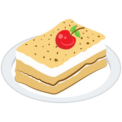 
Isometric icon of pastry vector 
