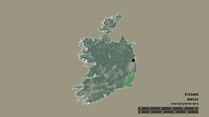 Location of Wexford, county of Ireland,. Relief