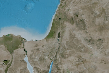 Israel neighbourhood. Satellite