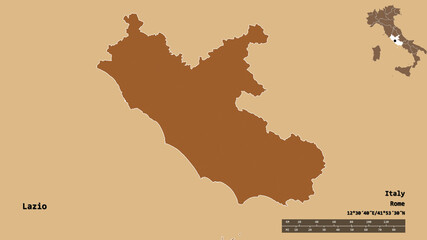 Lazio, region of Italy, zoomed. Pattern